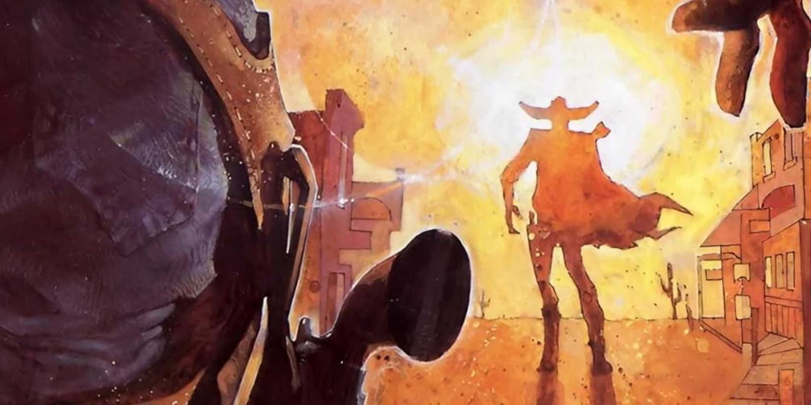 The poster for 'Outlaws' (1997) boasting a gunfighter