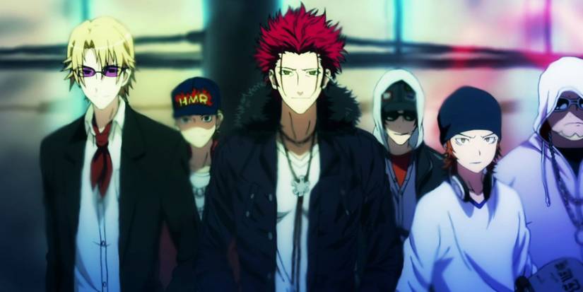 A group of guys in the Project K anime