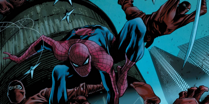 Spider-Man fights the Hand ninjas in Avenging Spider-Man #6.