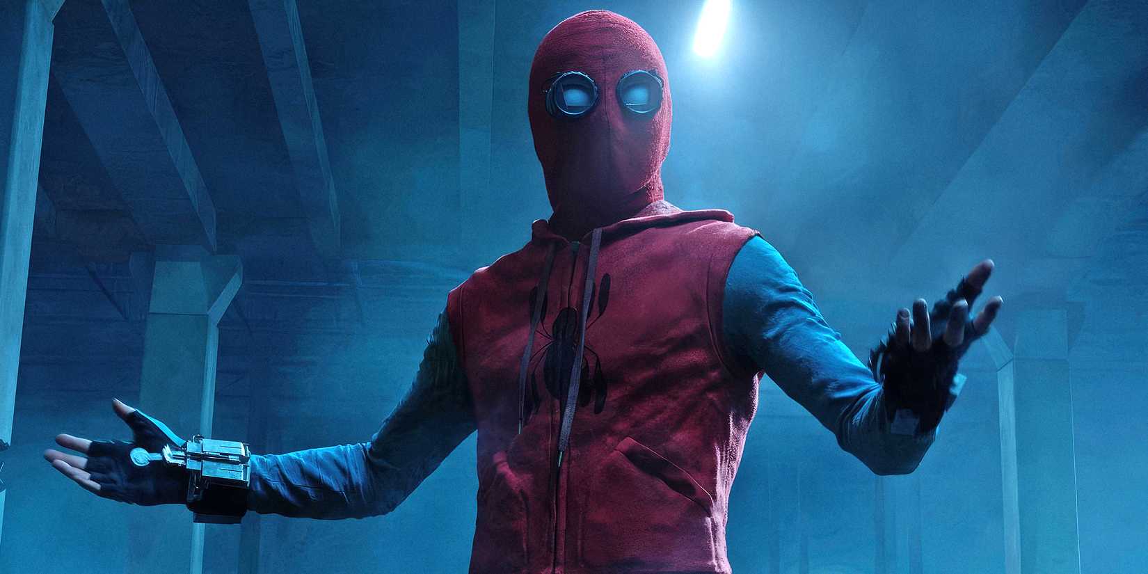 Spider-Man in his homemade suit in 'Spider-Man: Homecoming'.