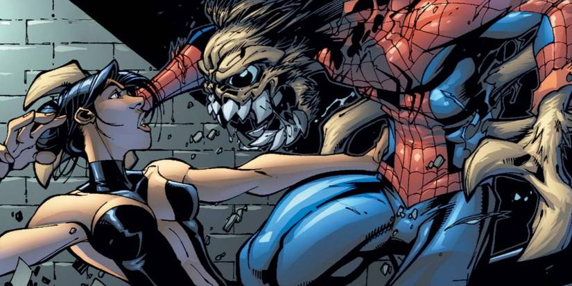 Man-Spider vs. the Spider-Queen in Spectacular Spider-Man