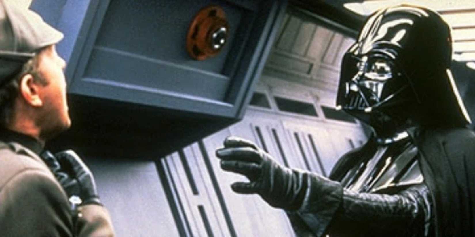 Darth Vader uses Force Choke in 'Star Wars- The Empire Strikes Back.'
