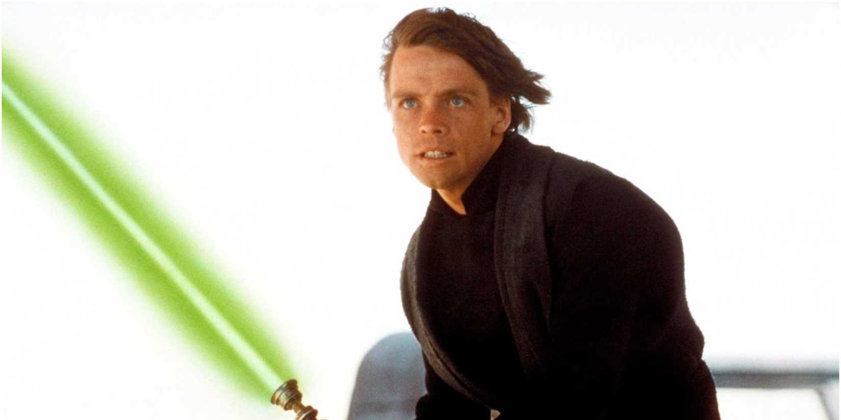 Mark Hamill as Luke Skywalker with a lightsaber in 'Star Wars: Episode VI- Return of the Jedi.'