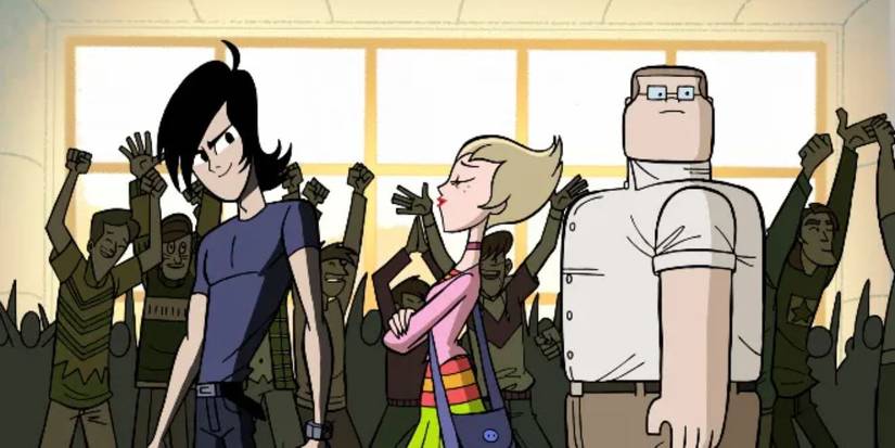 Ilana, Octus, and Lance in the animated series Sym-Bionic Titan.