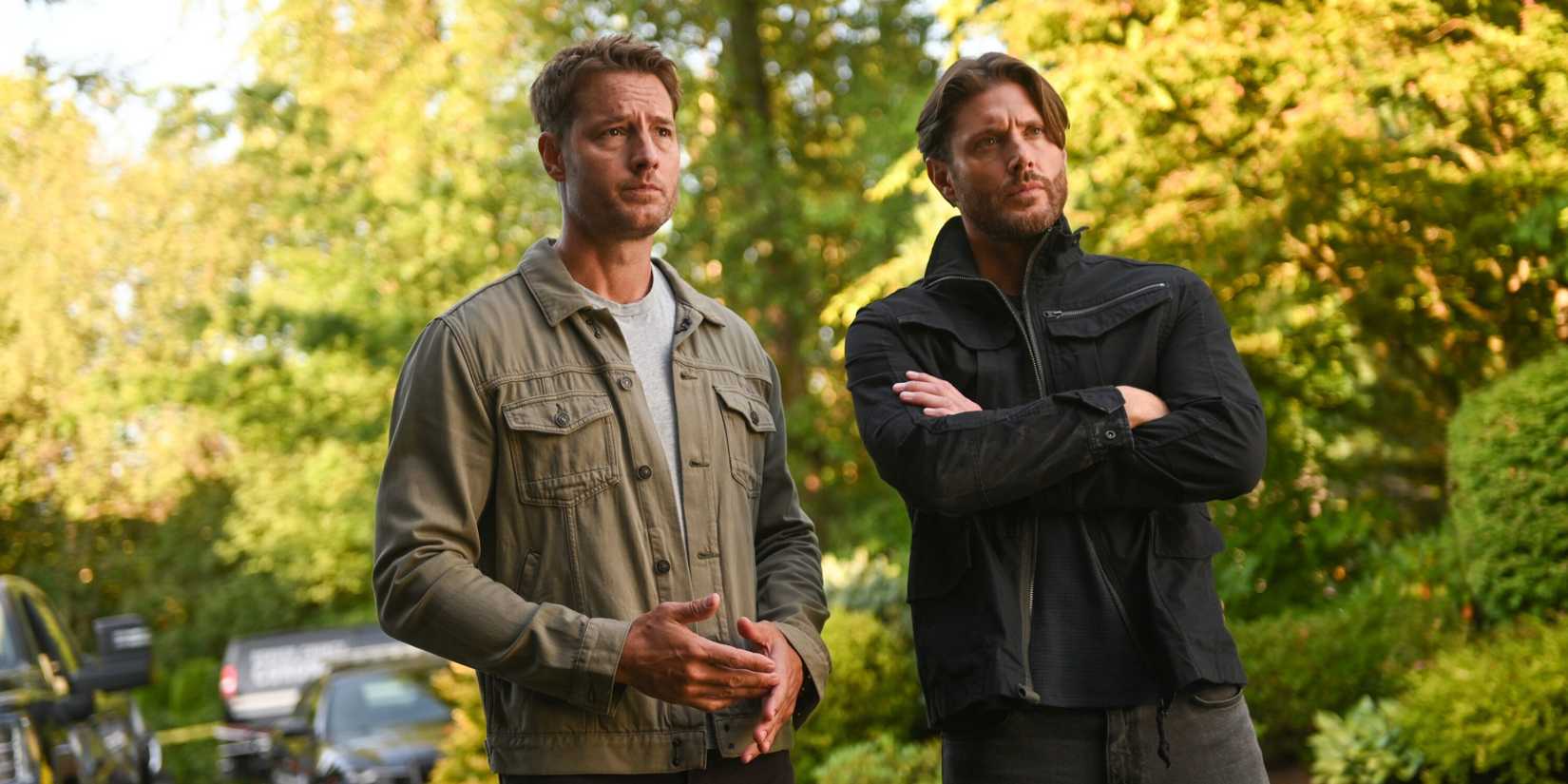 Justin Hartley, Jensen Ackles in Tracker