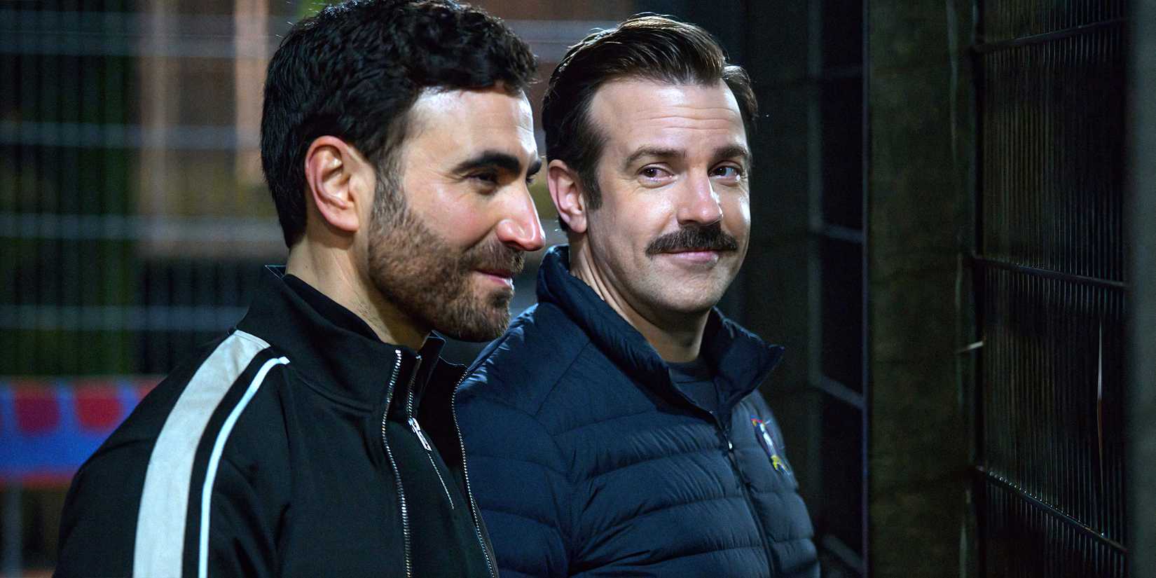 Ted smiling at Roy in 'Ted Lasso'