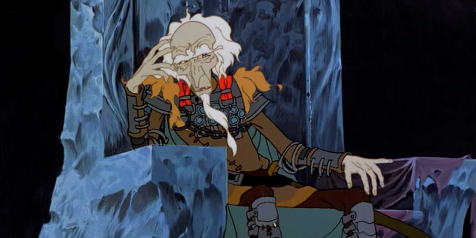 King Haggard on his throne