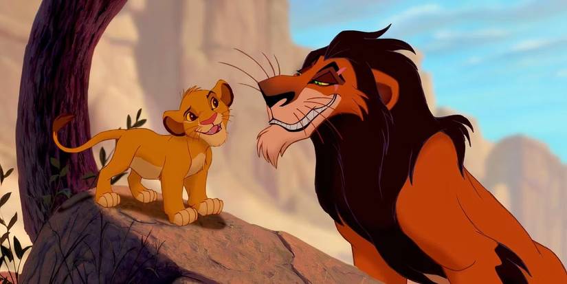 Young Simba and Scar together in 'The Lion King'