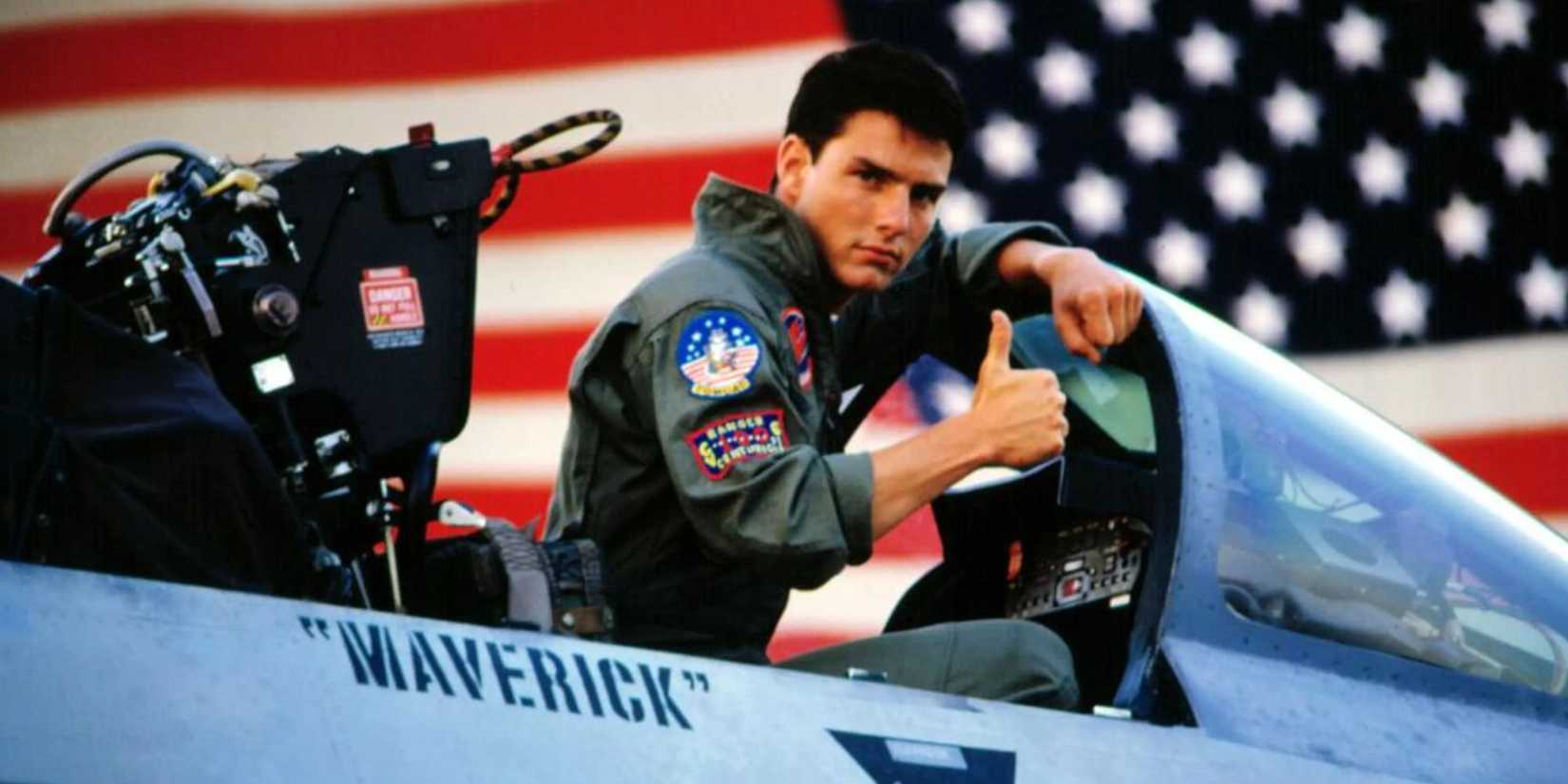 Tom Cruise as Pete Mitchell "Maverick" in 'Top Gun'