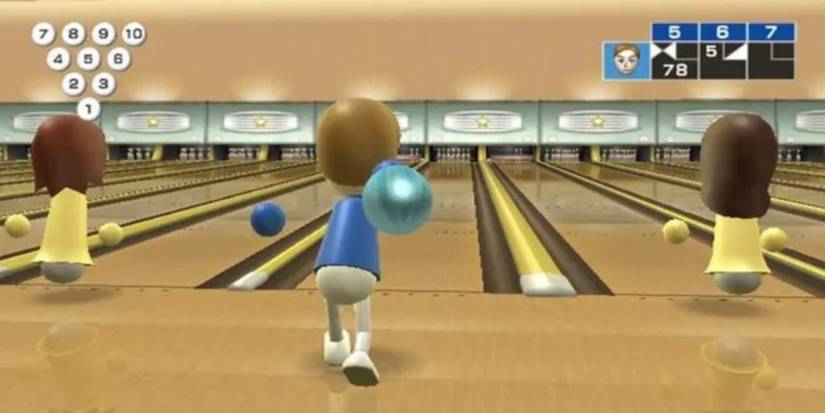 A player bowling in Wii Sports
