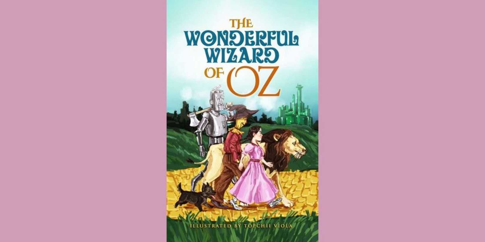 The front cover of 'The Wonderful Wizard of Oz' by L. Frank Baum
