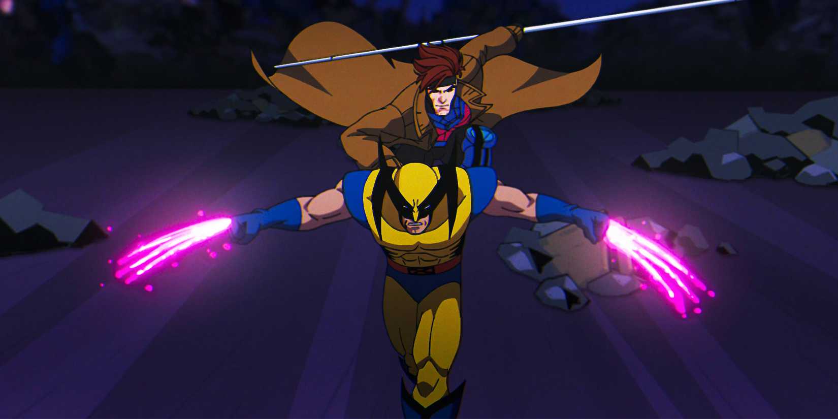 Wolverine and Gambit running in X-men-97