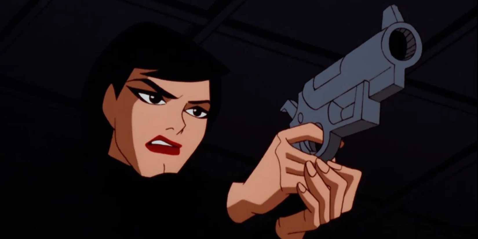 Renee Montoya holding a gun