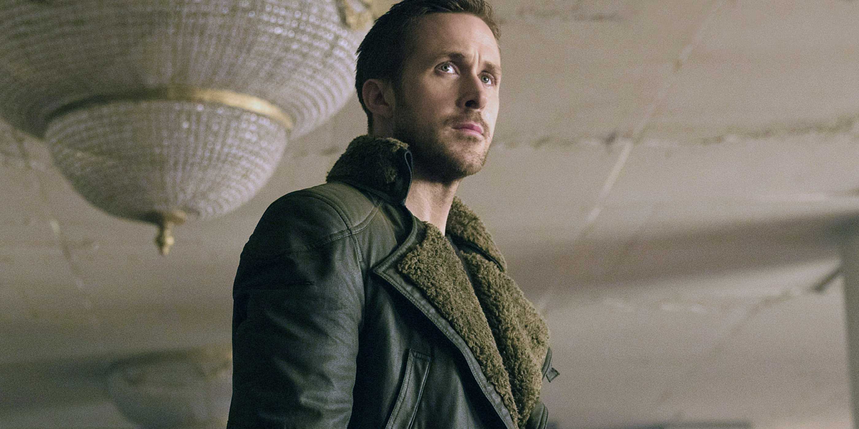 Ryan Gosling in a fur-lined coat in Blade Runner 2049