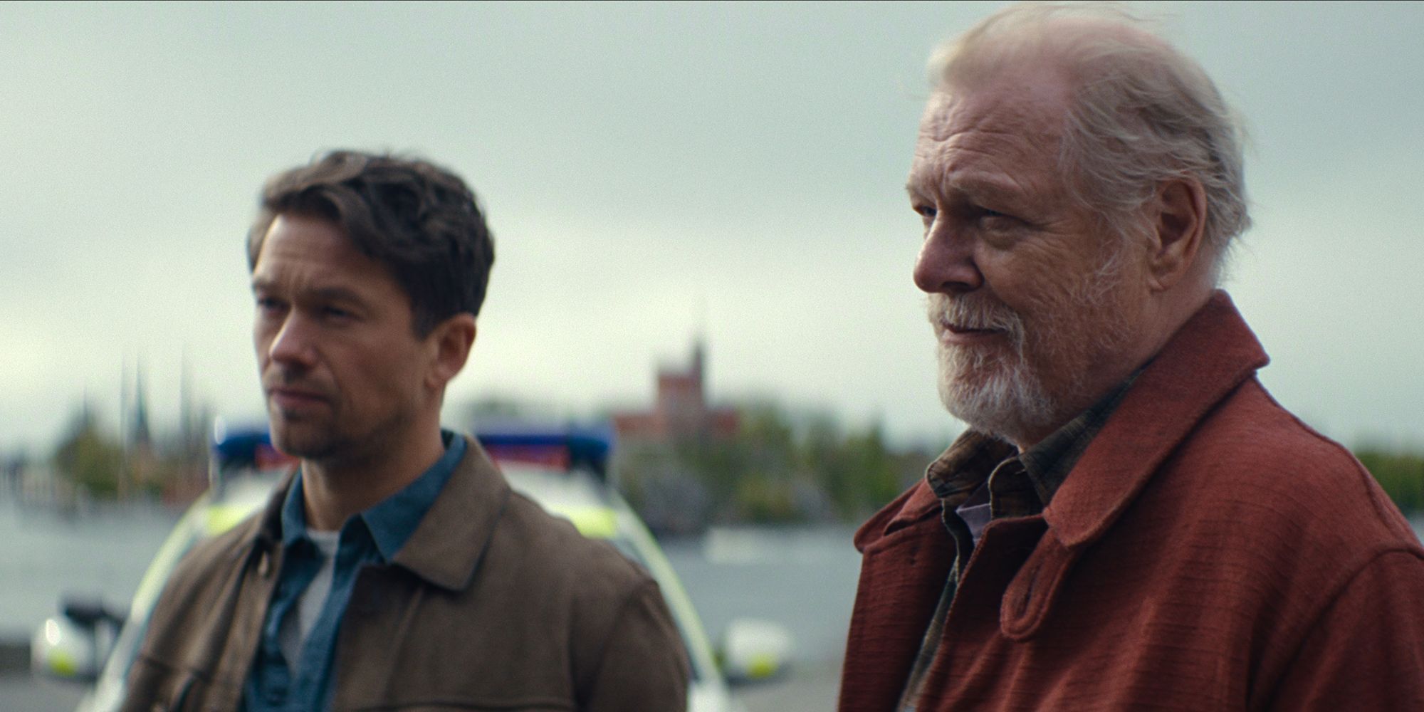 Jakob Oftebro as Thomas Berg and Peter Andersson as Alfred Berg in 'Blood Sacrifice'
