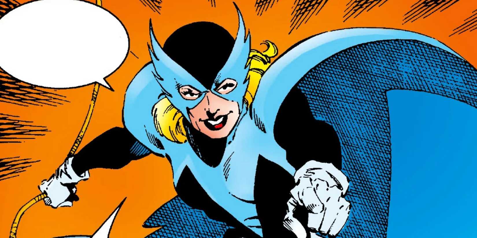Bluebird (Sally Avril) striking a pose in Marvel Comics
