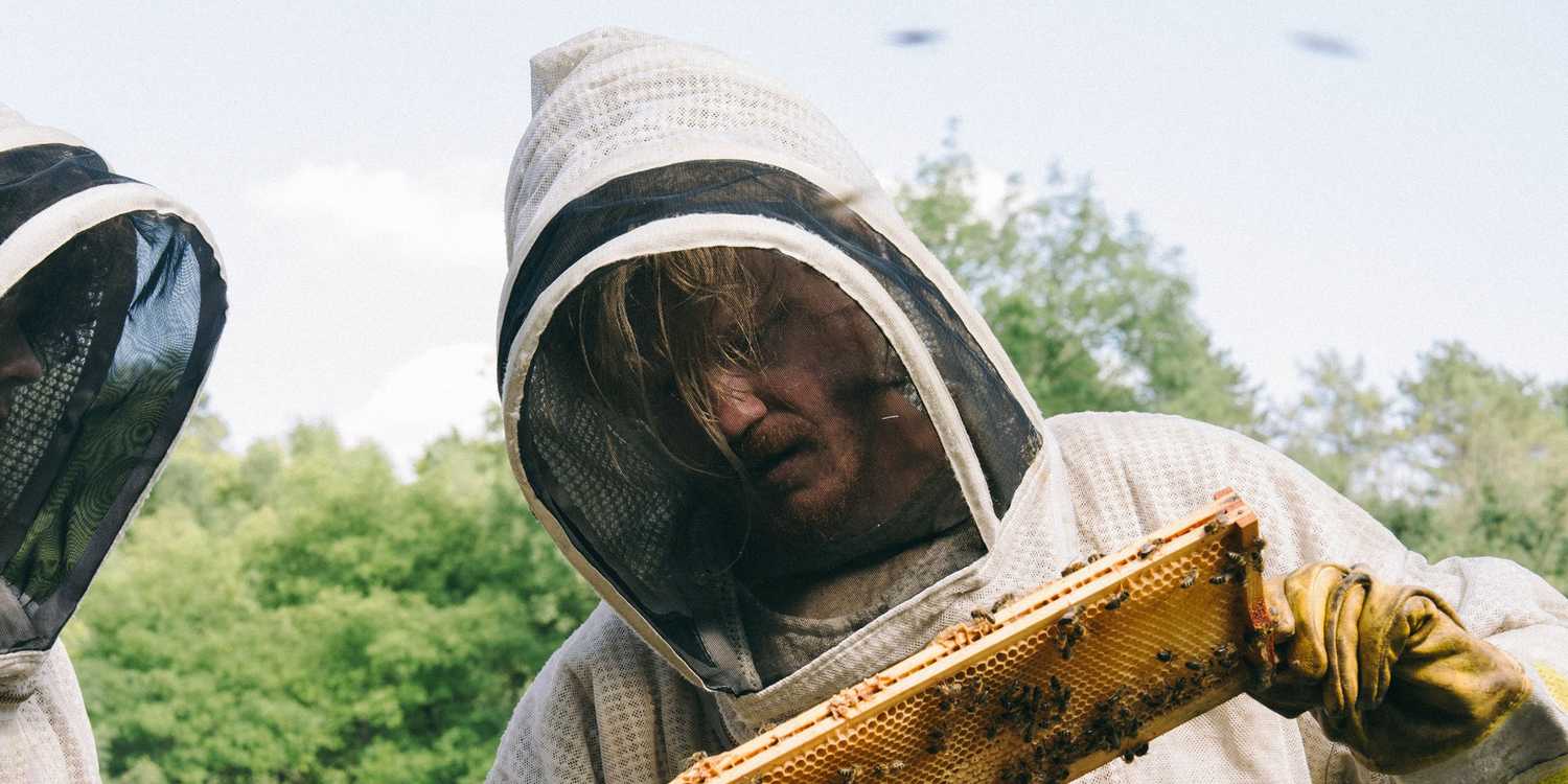 Jesse Plemons as the beekeeper Teddy in 'Bugonia'