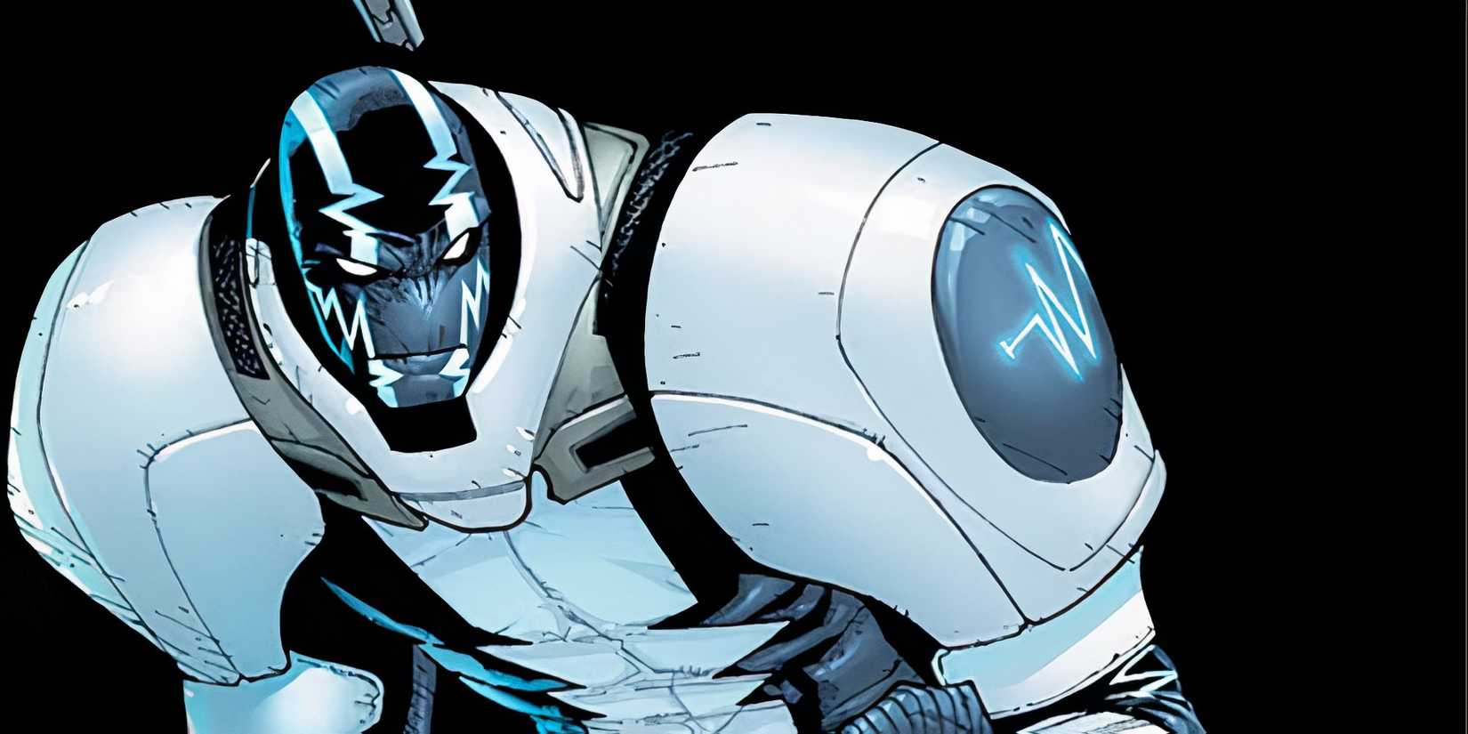 Cardiac posing on a black background in Marvel Comics