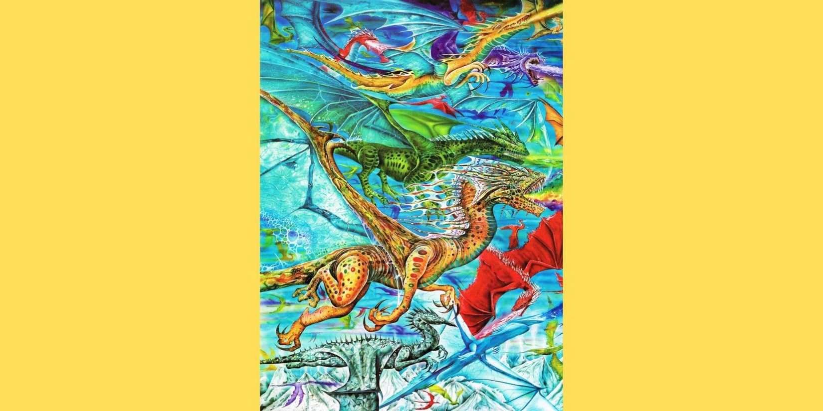 The dragons of Deltora fly through the sky