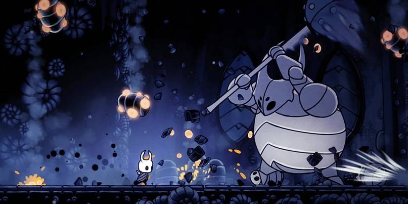 False Knight fight from 'Hollow Knight'