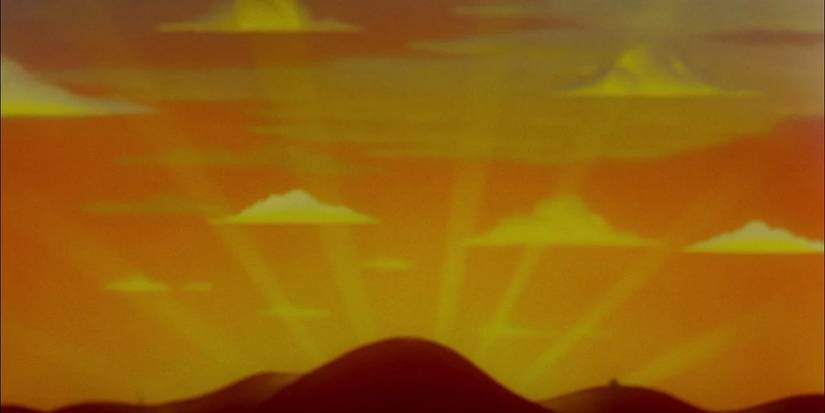 The sunrise at the end of the "Ave Maria" segment of 'Fantasia'