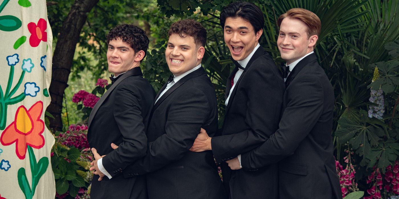 Joe Locke, Tobie Donovan, Will Gao, and Kit Connor in Heartstopper Forever