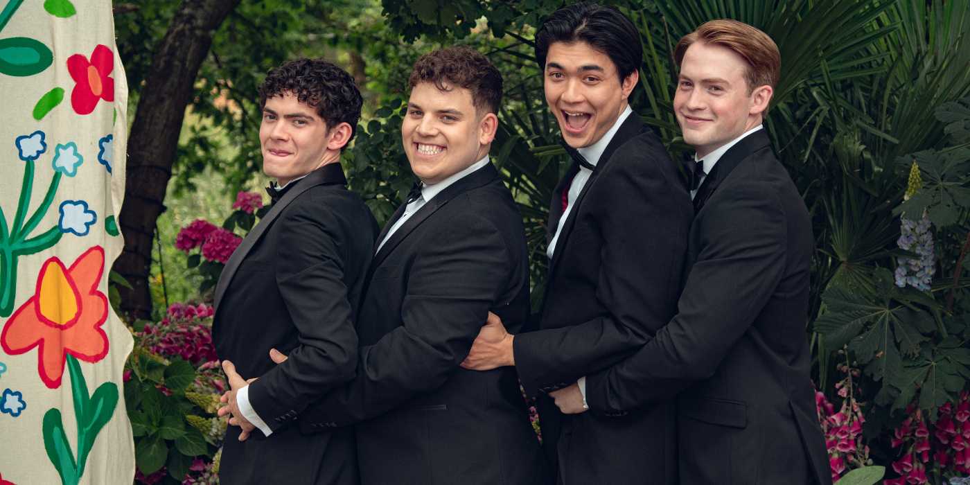 Joe Locke, Tobie Donovan, Will Gao, and Kit Connor in Heartstopper Forever