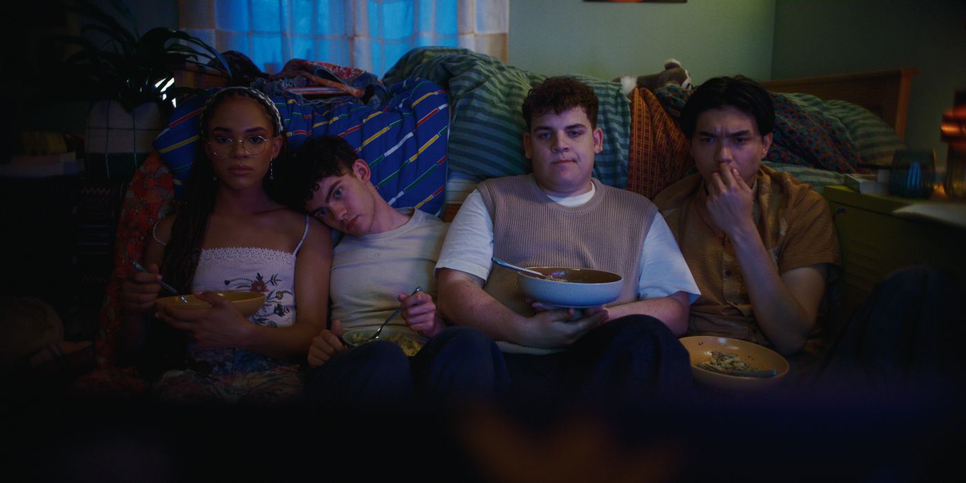 Yasmin Finney, Joe Locke, Tobie Donovan, and Will Gao in Heartstopper Forever