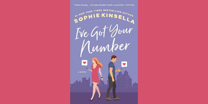 The book cover for I've Got Your Number by Sophie Kinsella over a pink background