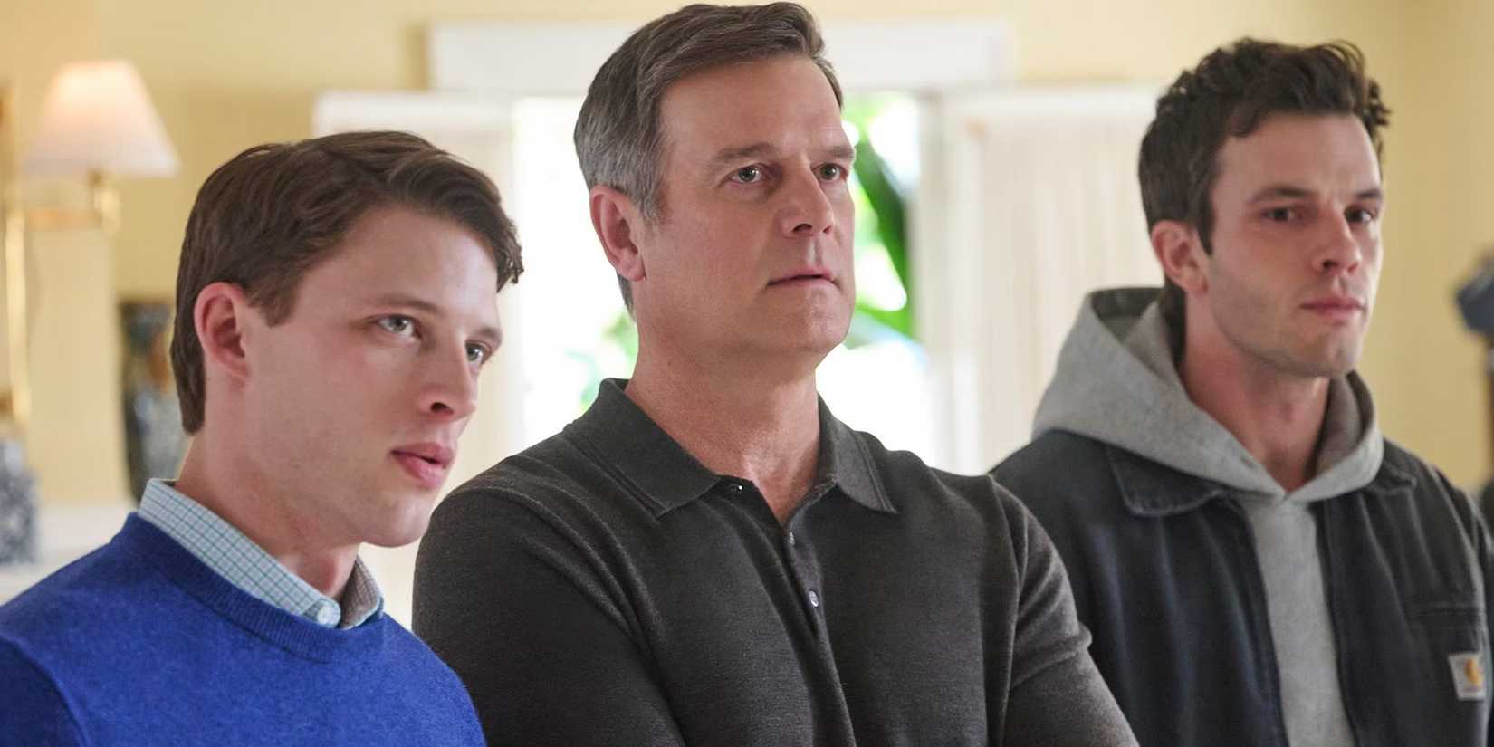 Taylor Bloom, Peter Krause, and Tommy O'Brien in 'Line of Fire'