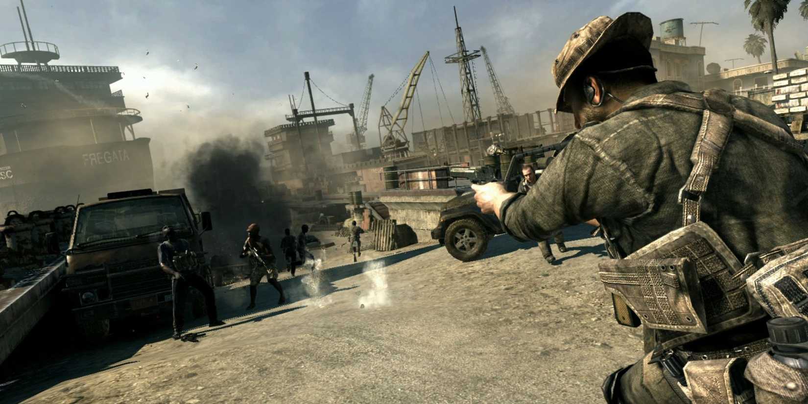 Price aims a Desert Eagle at Somali pirates in 'Call of Duty: Modern Warfare 3' (2011)