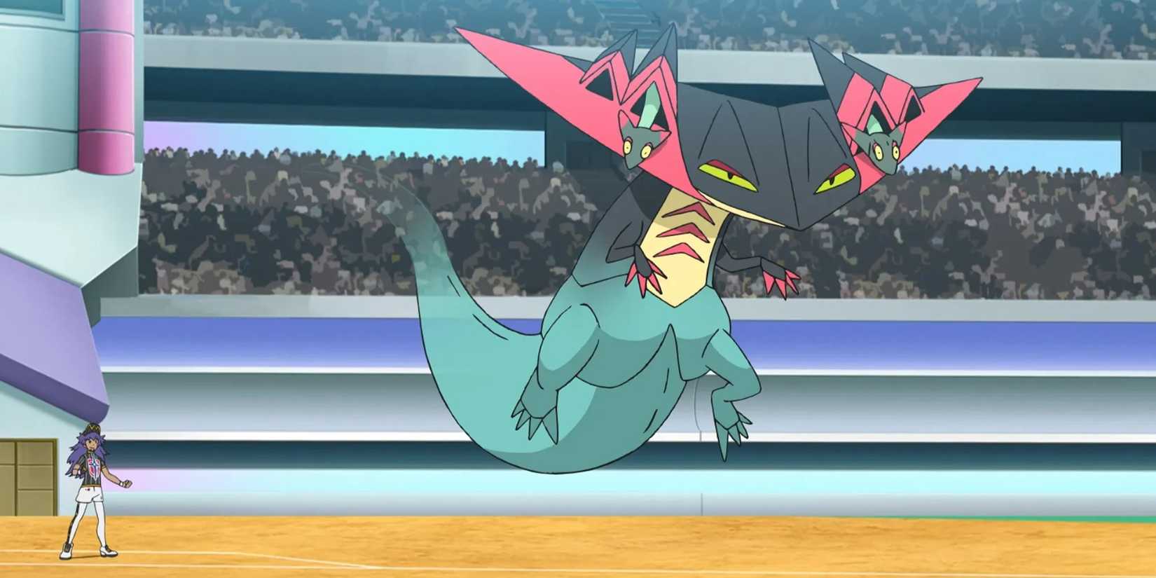 Dragapult in an arena