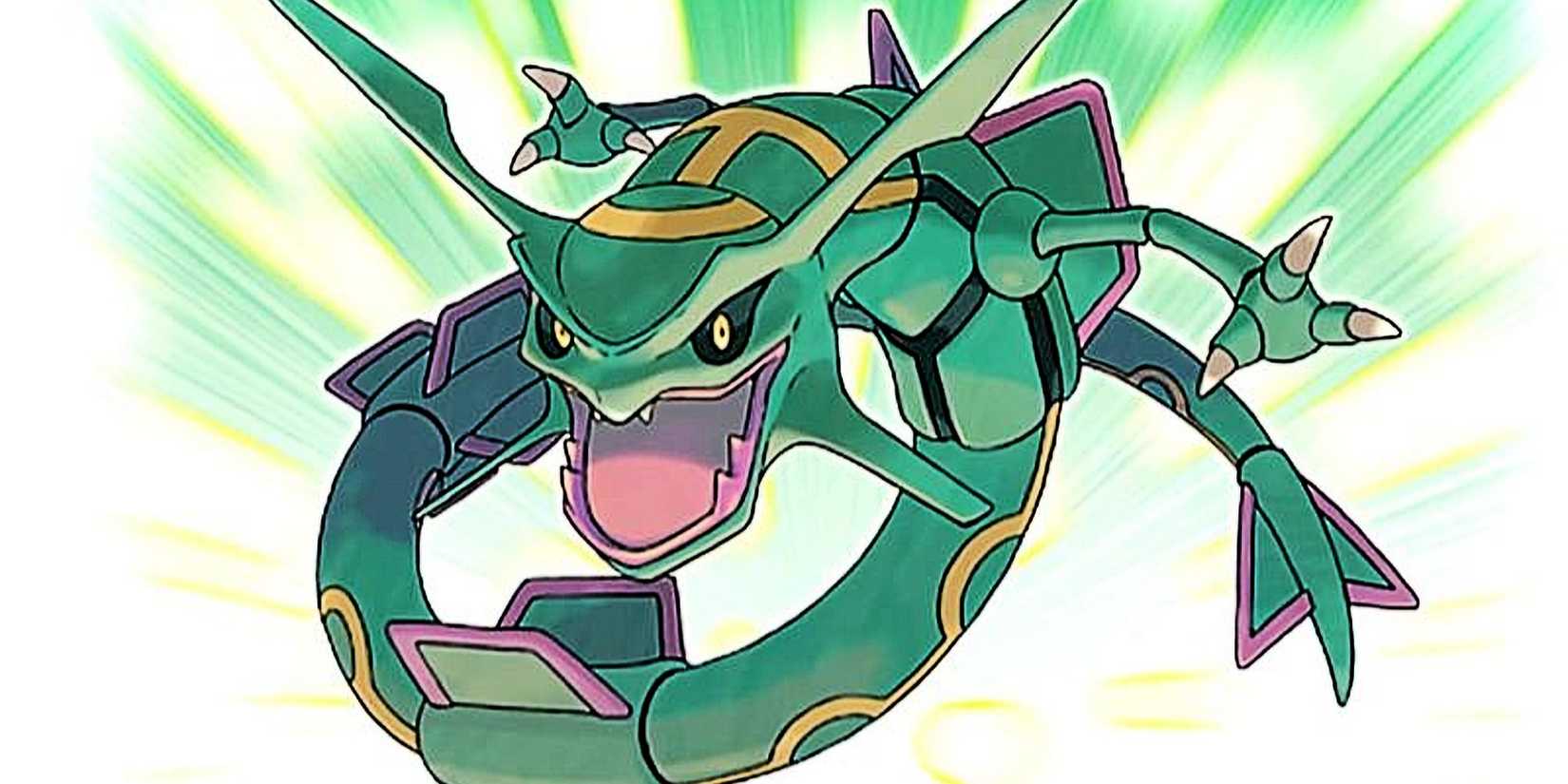 Rayquaza from the cover of Pokémon Emerald 