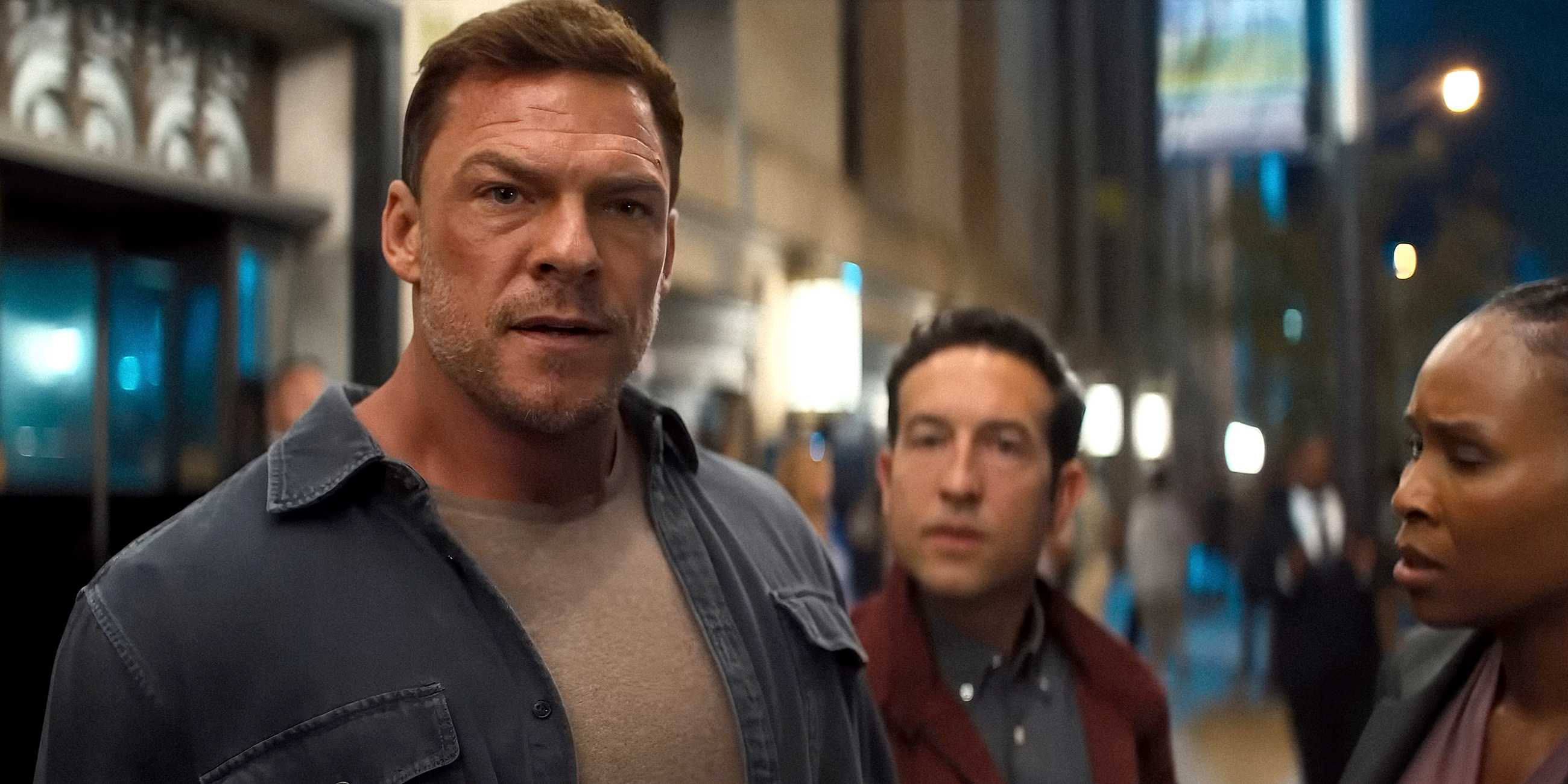 Reacher, Jacob, and Tamara on the street