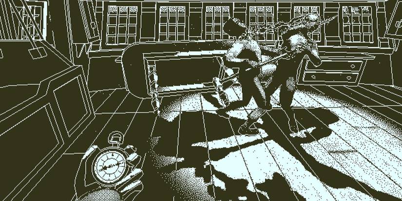Someone getting stabbed in Return of the Obra Dinn
