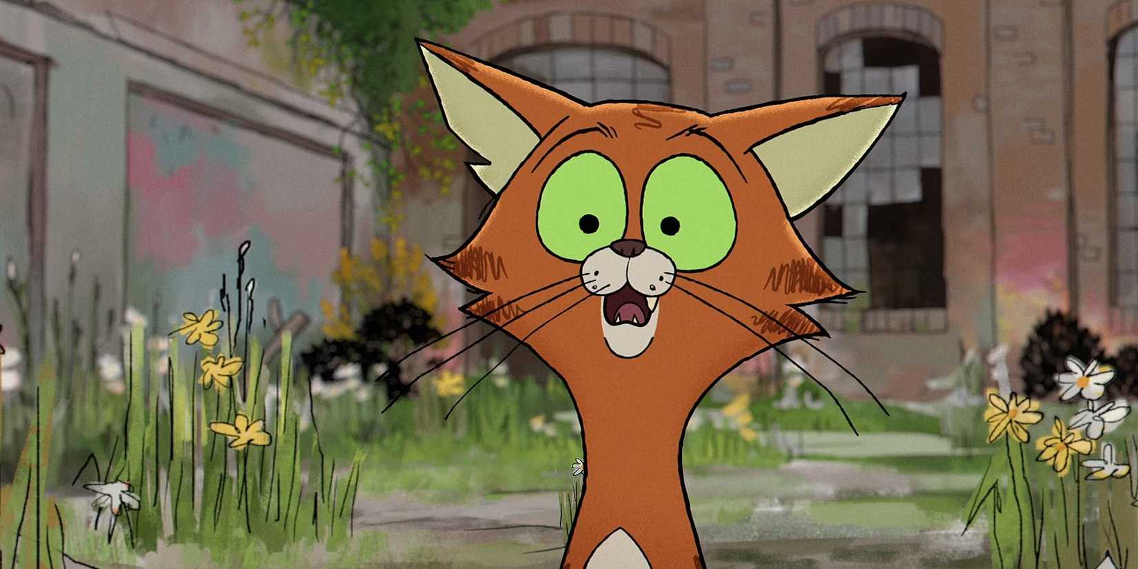 A cat in the Ricky Gervais animated series 'Alley Cats'