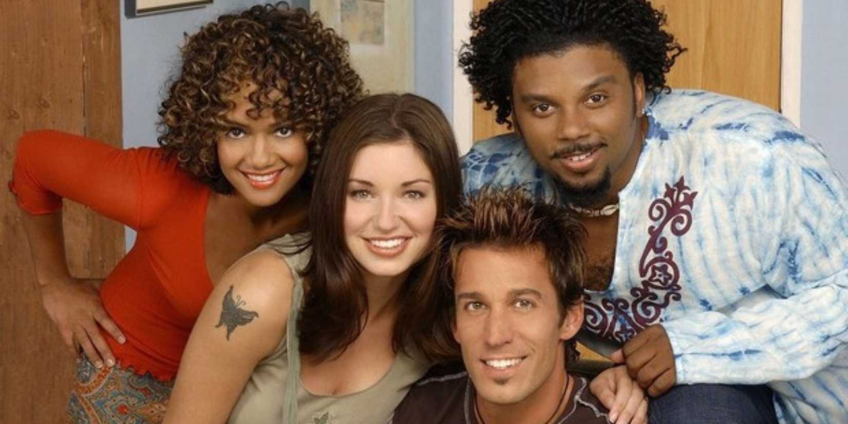 Tammy Townend as Pamela, Bianca Kajlich as Beth, Dan Cortese as Jimmy, and Carl Anthony Payne as Carl in 'Rock Me Baby.'
