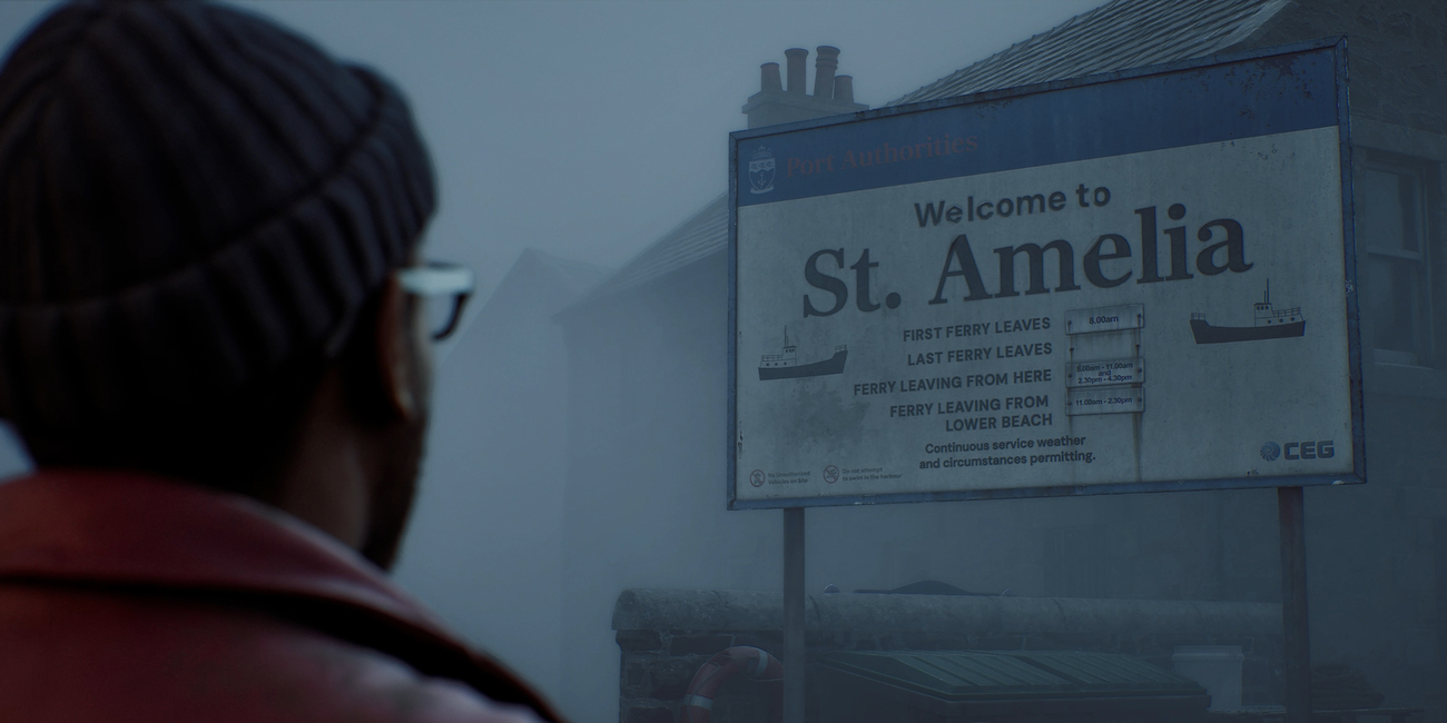 The St. Amelia sign in 'Silent Hill: Townfall'