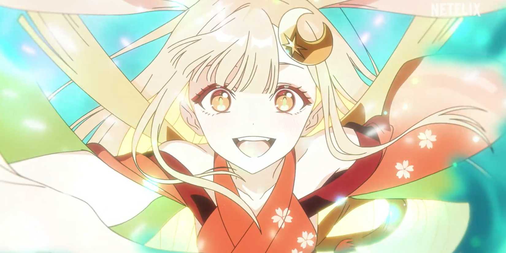 Smiling girl in 'Cosmic Princess Kaguya!'