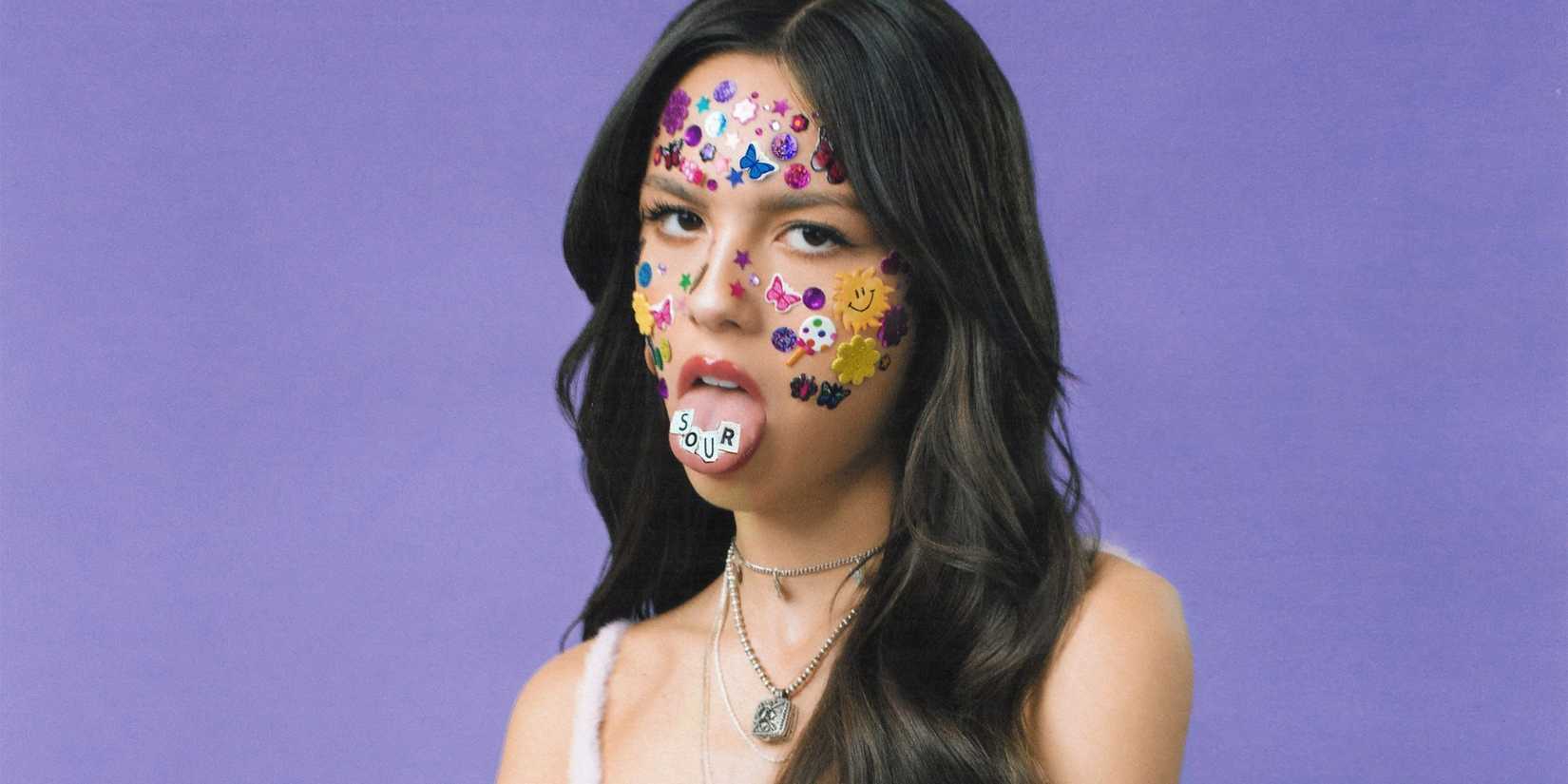 The album cover of "Sour' by Olivia Rodrigo.