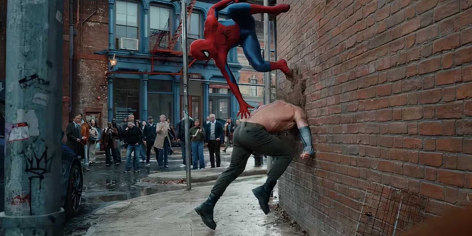 Spider-Man (Tom Holland) battling Ramrod in 'Spider-Man: Brand New Day'