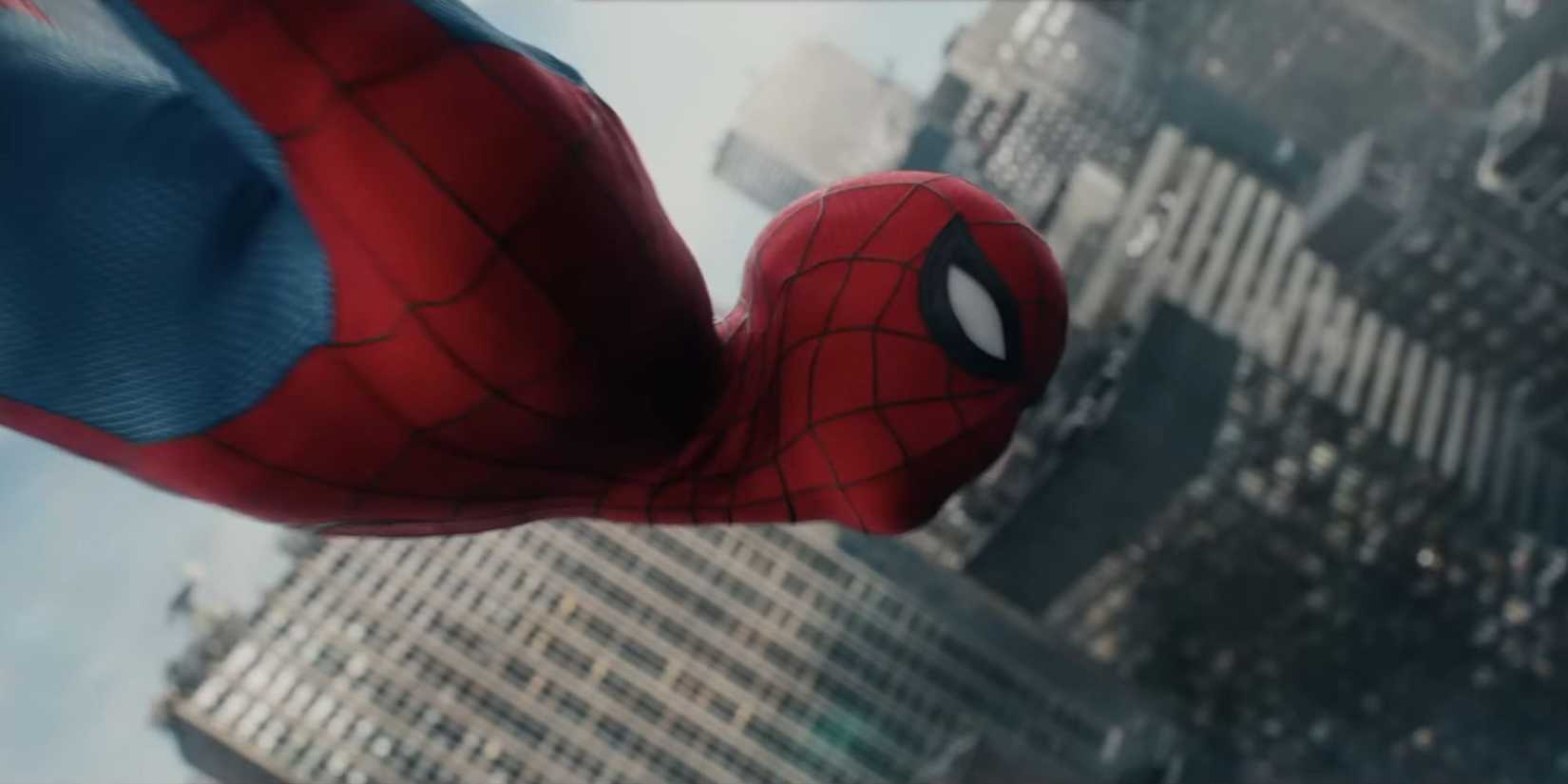Spider-Man falling through New York in Spider-Man: Brand New Day
