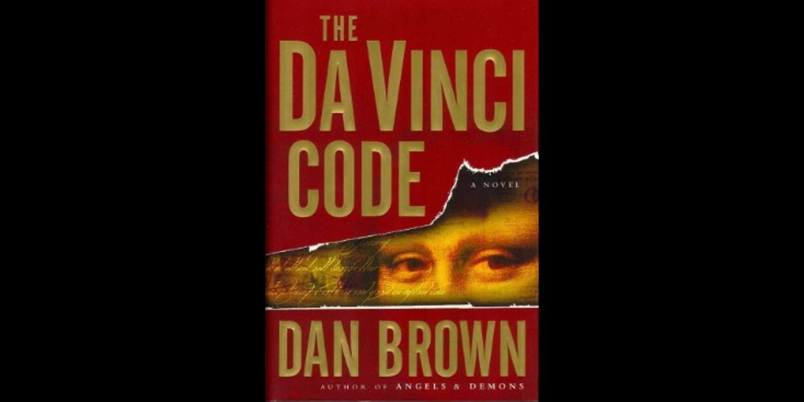 The book cover for "The Da Vinci Code" by Dan Brown.