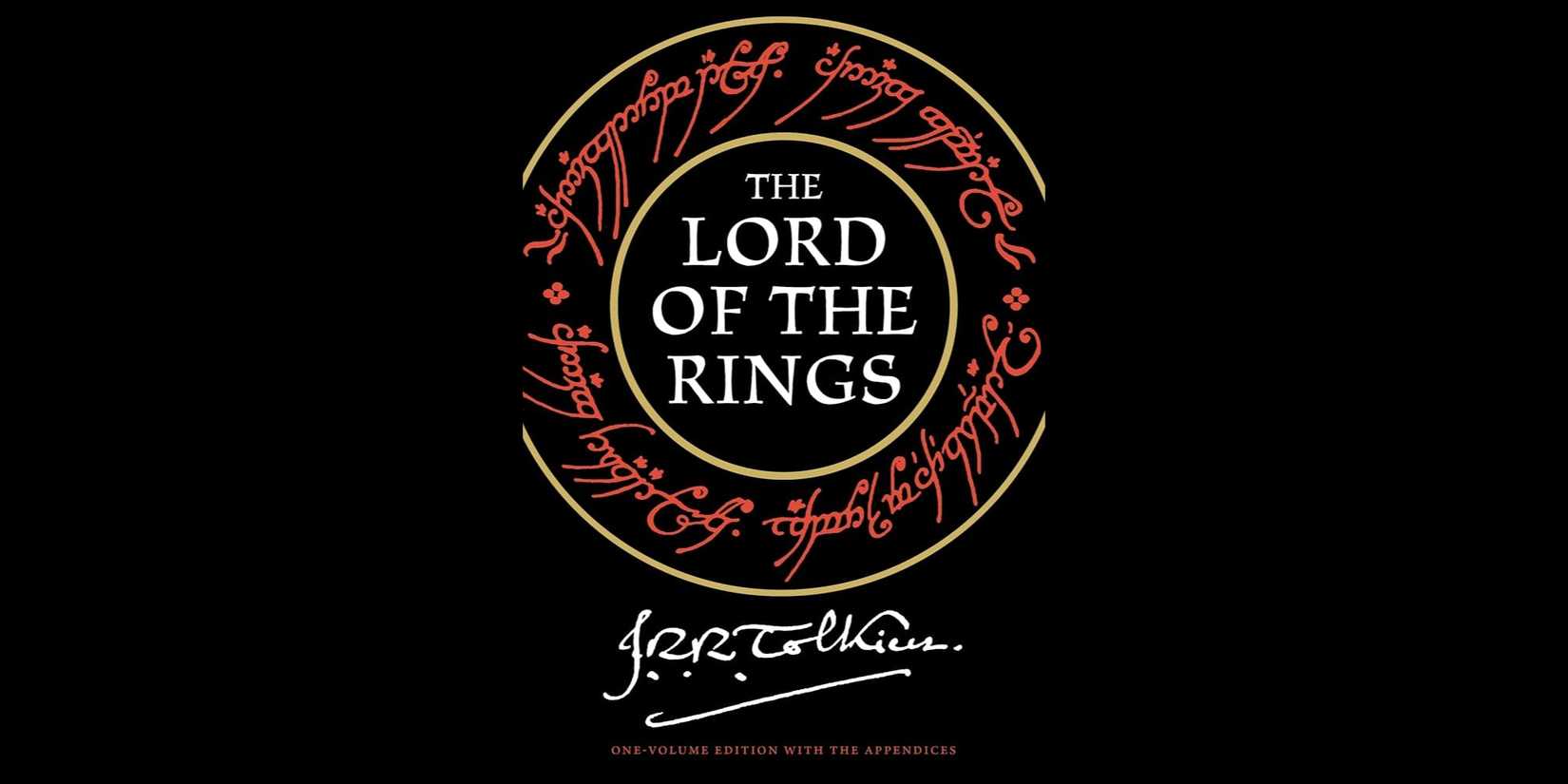 The book cover for 'The Lord of the Rings' by J.R.R. Tolkien.