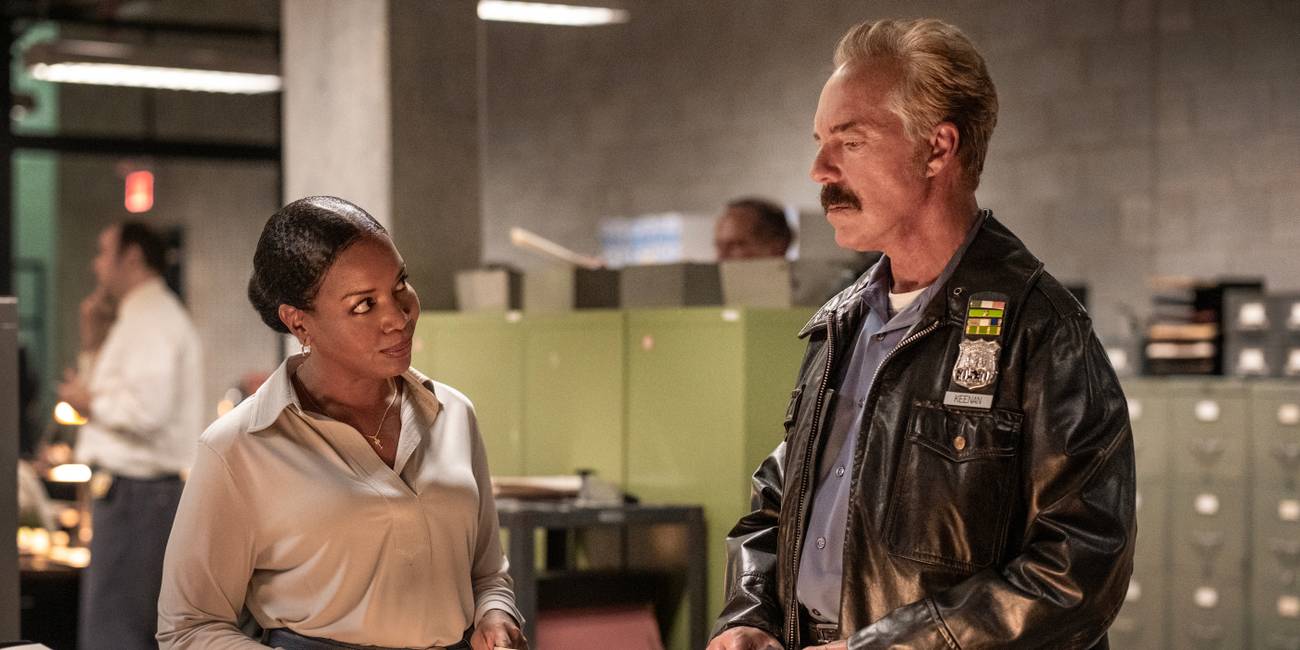 Jessica Frances Dukes and Titus Welliver in The Westies Episode 1