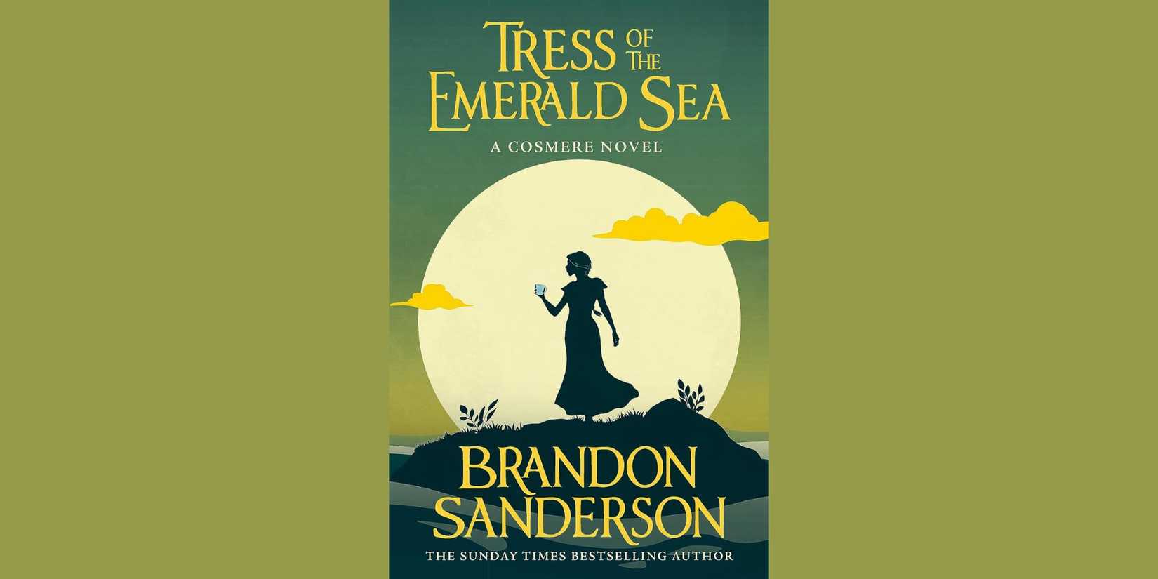 The front cover of 'Tress of the Emerald Sea' by Brandon Sanderson