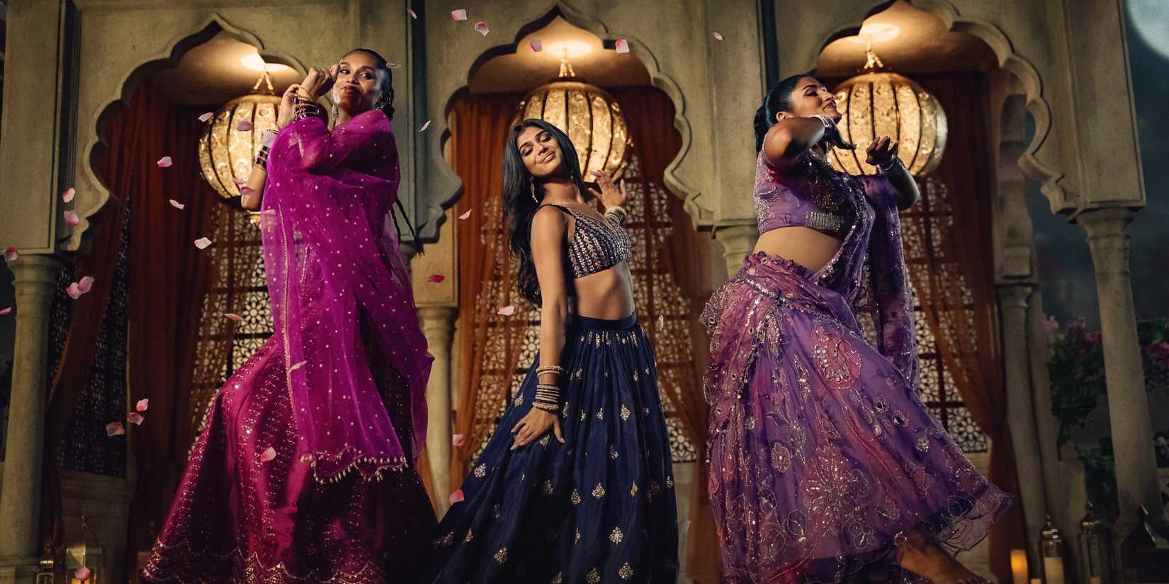 Becky Alex as Dimple, Priyanka Kedia as Anjali, and Shreya Navile as Deepica in 'Best of the Best.'