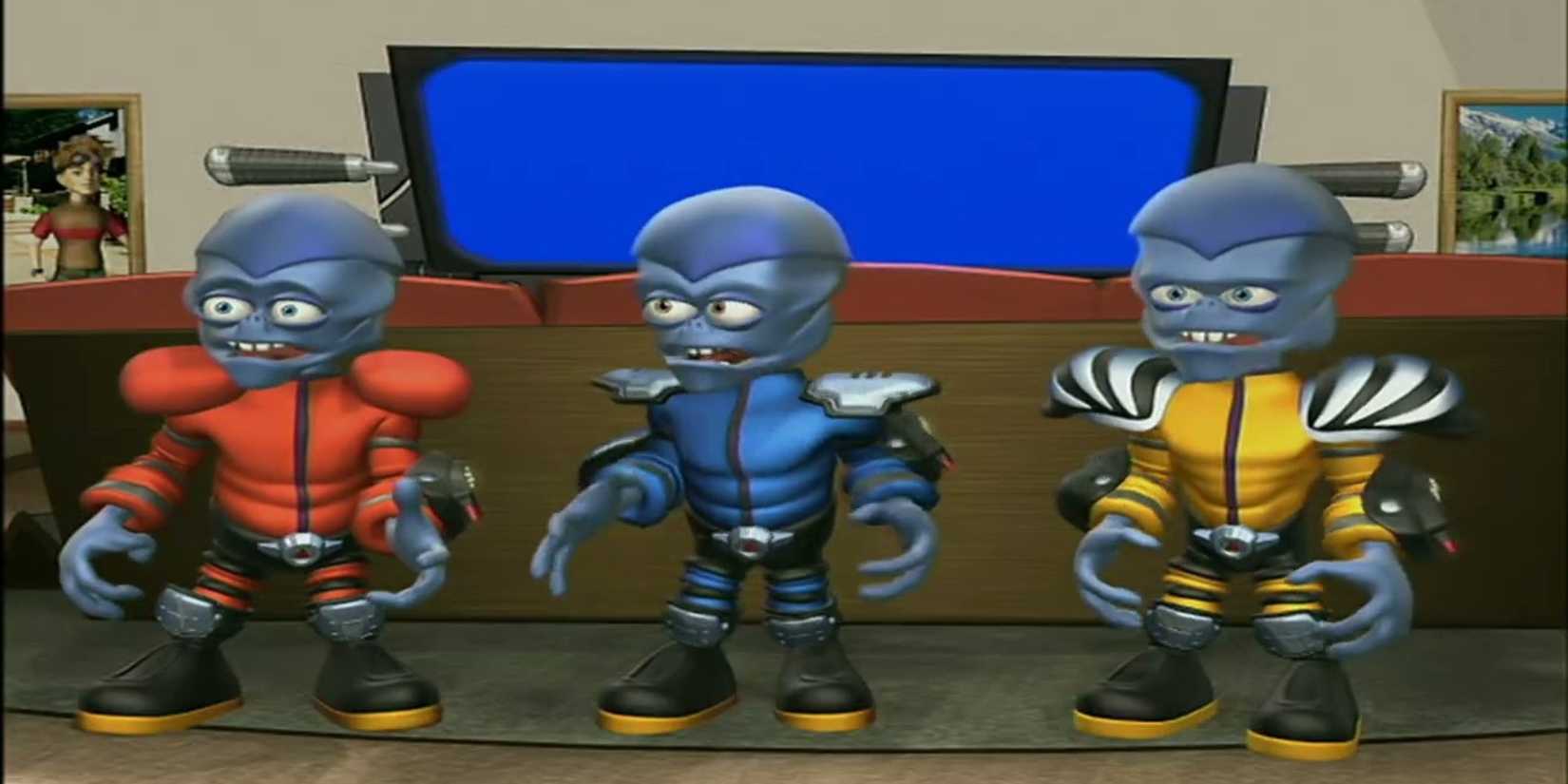 The trio of B-Bop A-Luna, 2T Fru-T, and Do-Wah Diddy on 'Butt-Ugly Martians.'