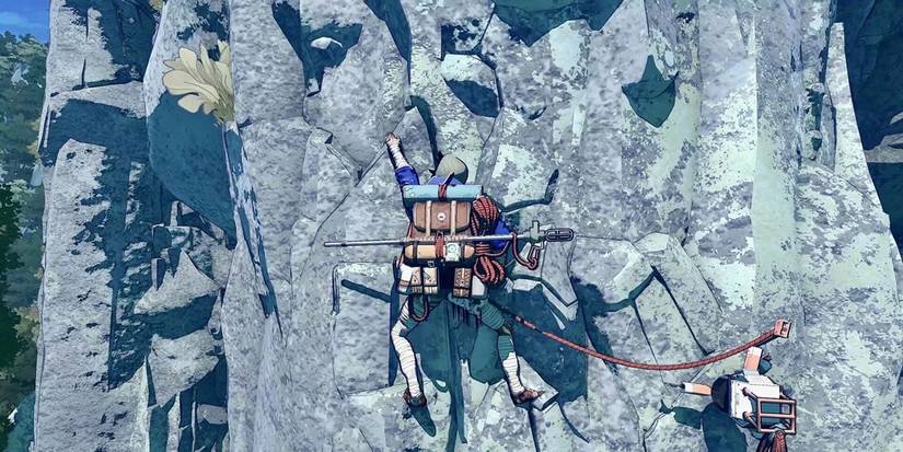 Person climbing a mountain in Cairn