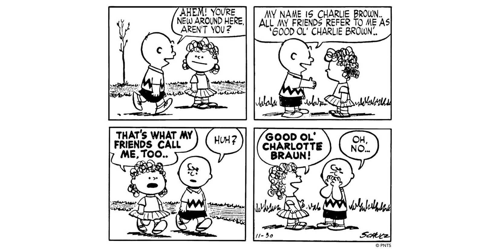 Charlotte Braun's first Peanuts appearance
